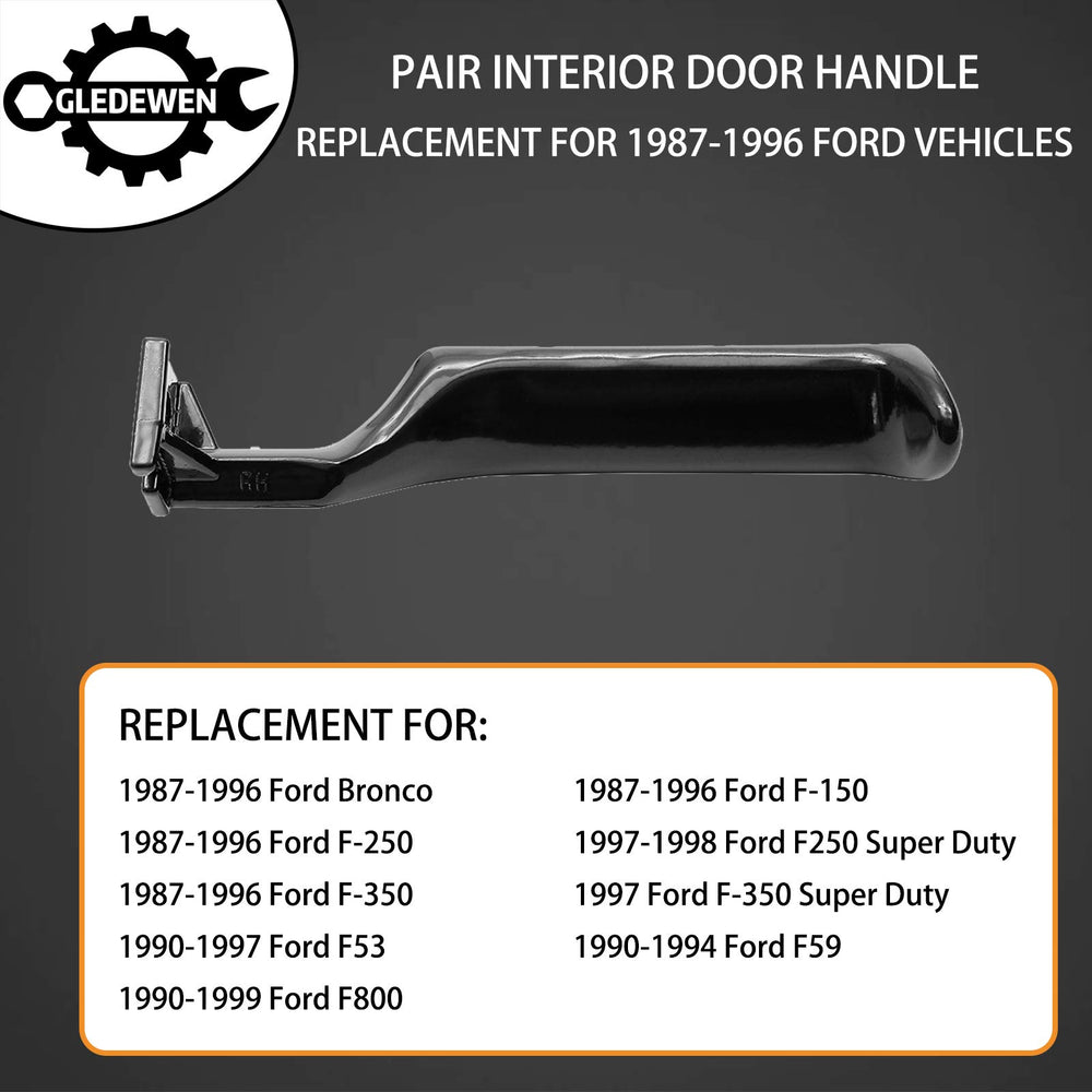 Gledewen interior door handle rear-left, weather-resistant metal design