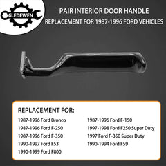 Gledewen interior door handle rear-left, weather-resistant metal design