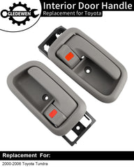 Gledewen beige interior door handle with bezel, front-right view, OEM-like fit
