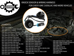 Gledewen knock sensor harness connectors showing robust terminals for lasting conductivity.