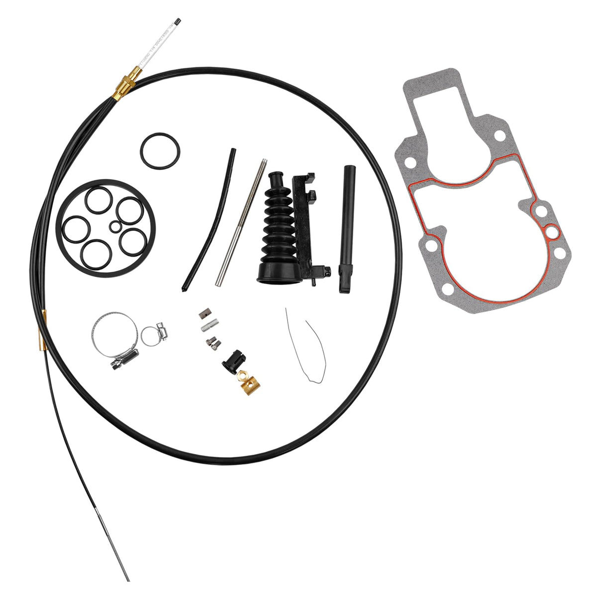 Gledewen lower shift cable kit front view for MerCruiser gear shift