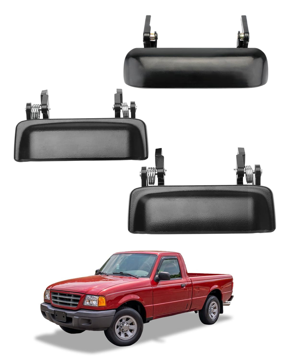 Gledewen metal door handle front-driver replacement for Ford Ranger with durable finish