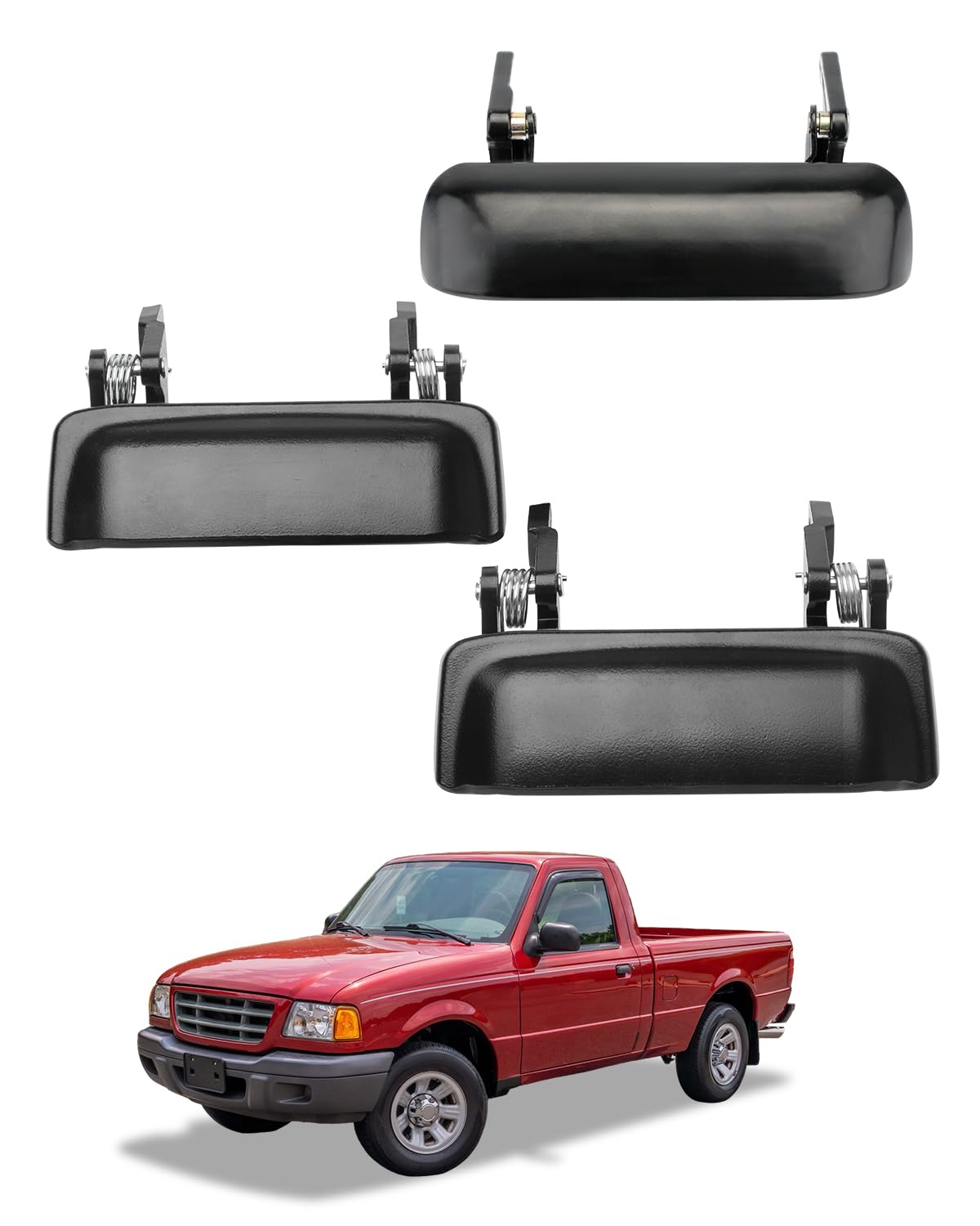 Gledewen metal door handle front-driver replacement for Ford Ranger with durable finish