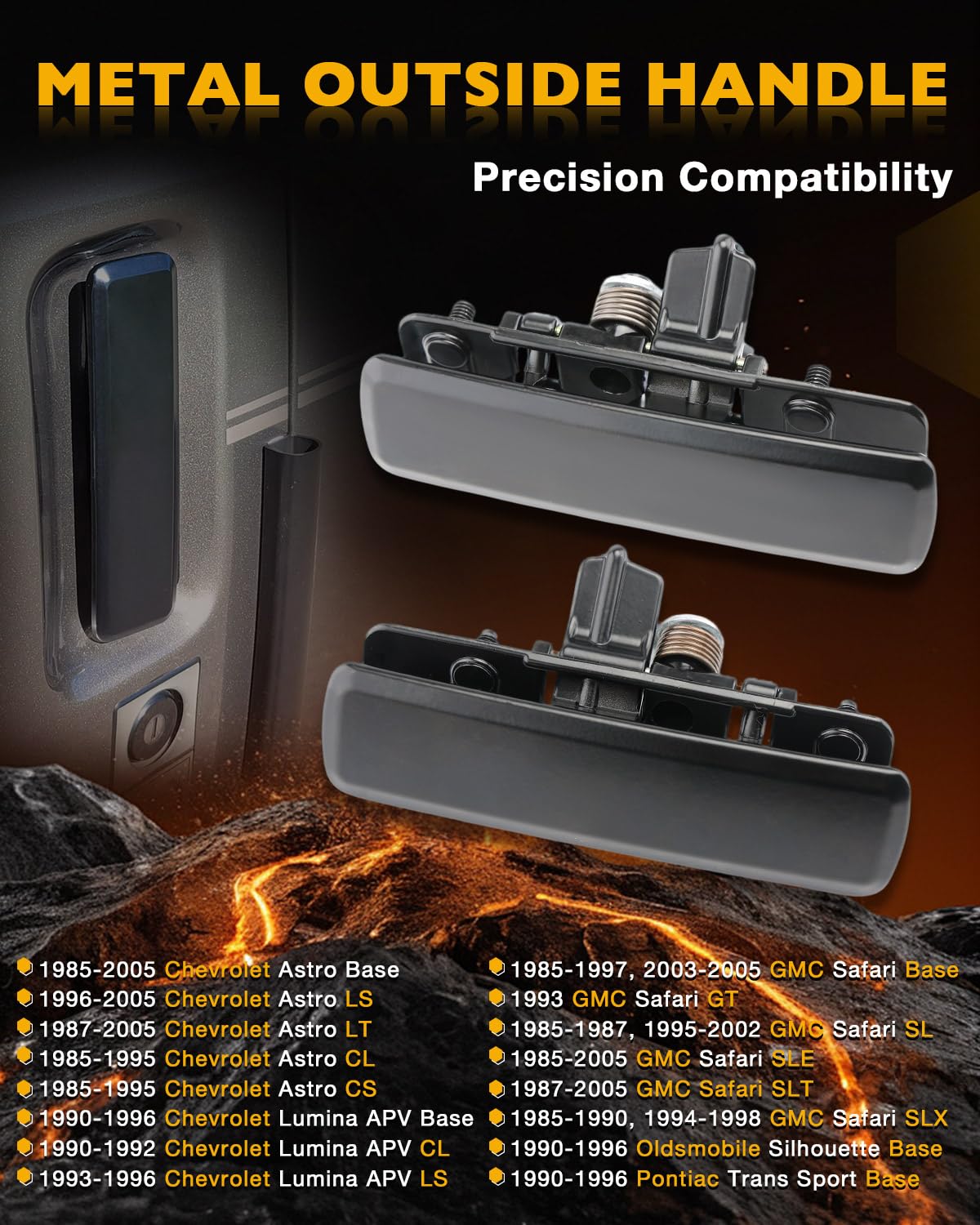 Gledewen metal exterior door handle for right passenger side, durable, easy install.
