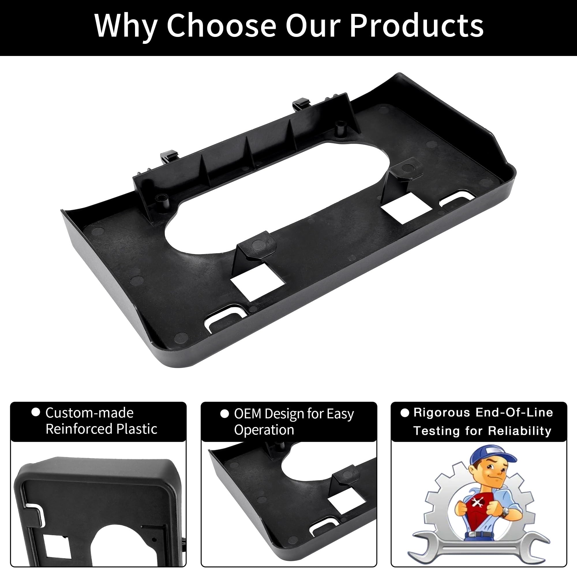 Gledewen OE replacement plate mount compatible with 9L3Z-17A385-A.