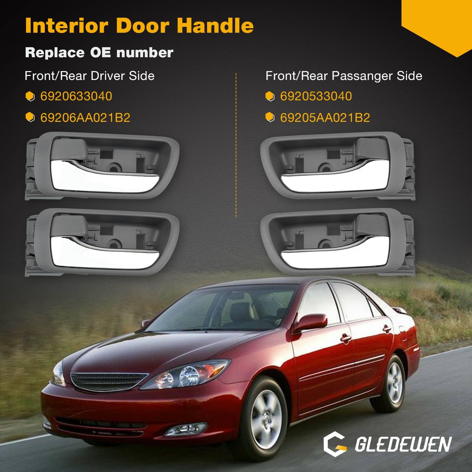 Gledewen packaging and Camry 2002-2006 compatibility overview