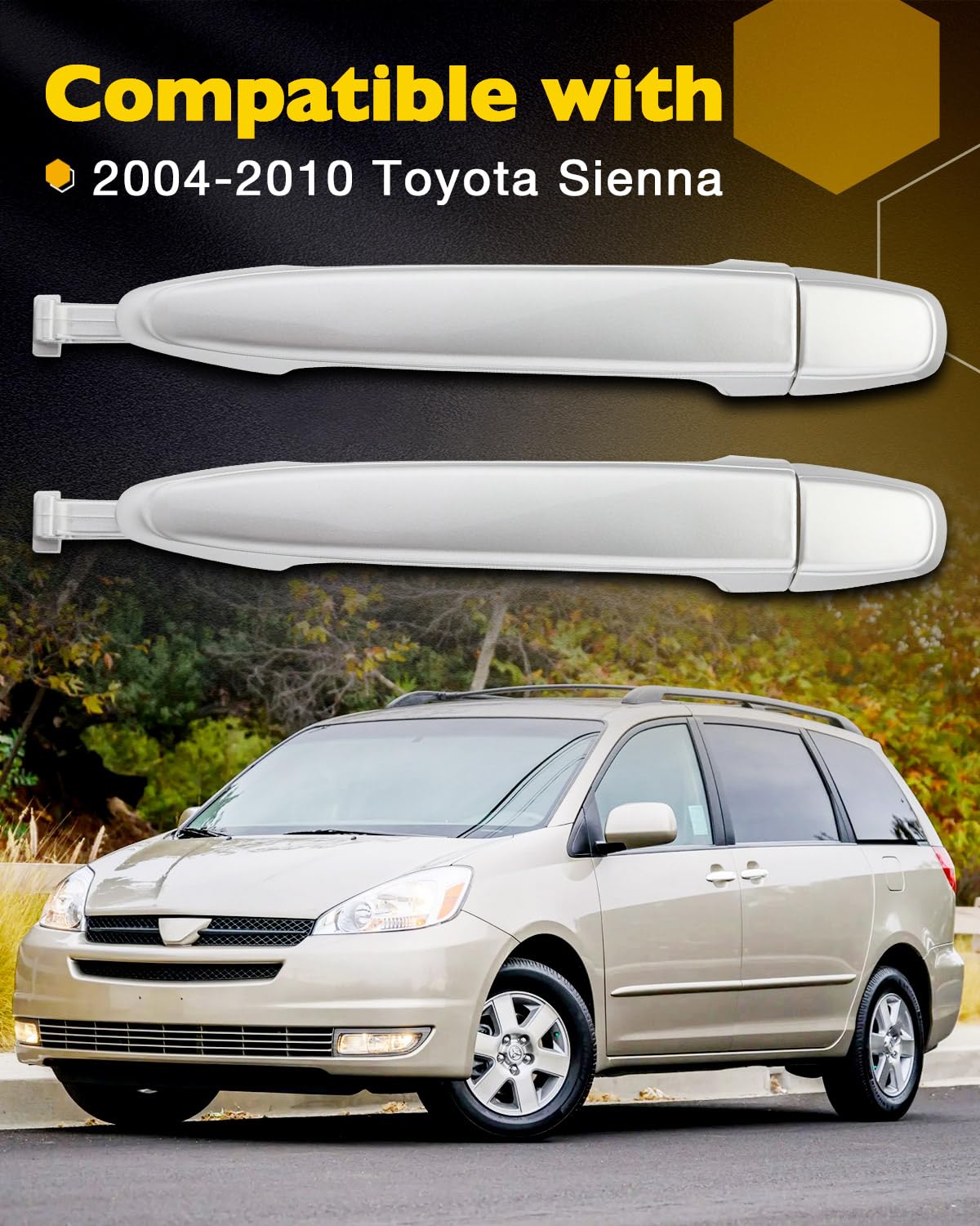 Gledewen packaging includes two chrome exterior handles for both sides.