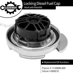 Gledewen Peterbilt compatible fuel cap restores OEM style fuel access.