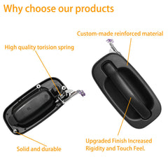 Gledewen rear exterior left door handle with chrome lever for balanced styling.