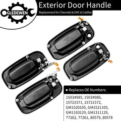 Gledewen rear exterior right door handle with chrome lever brightens rear aesthetics.