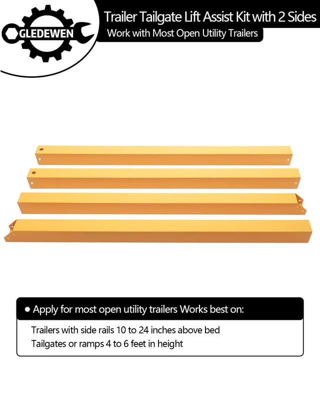 Gledewen side-rail compatibility on varying trailer heights