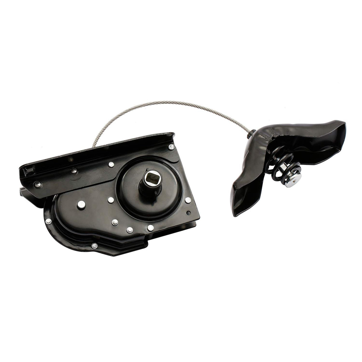 Gledewen spare tire hoist front view showing direct-fit replacement for Ford trucks