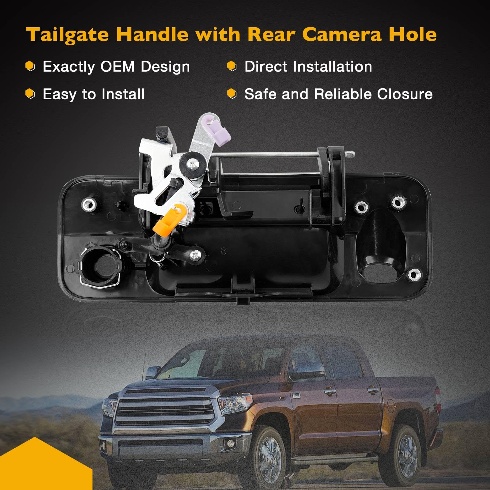 Gledewen sturdy metal tailgate latch for reliable operation.
