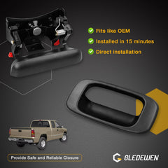 Gledewen tailgate bezel trim with rugged textured surface for harsh weather