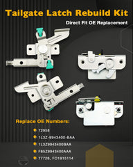 Gledewen tailgate center latch component improves alignment and secure closure.