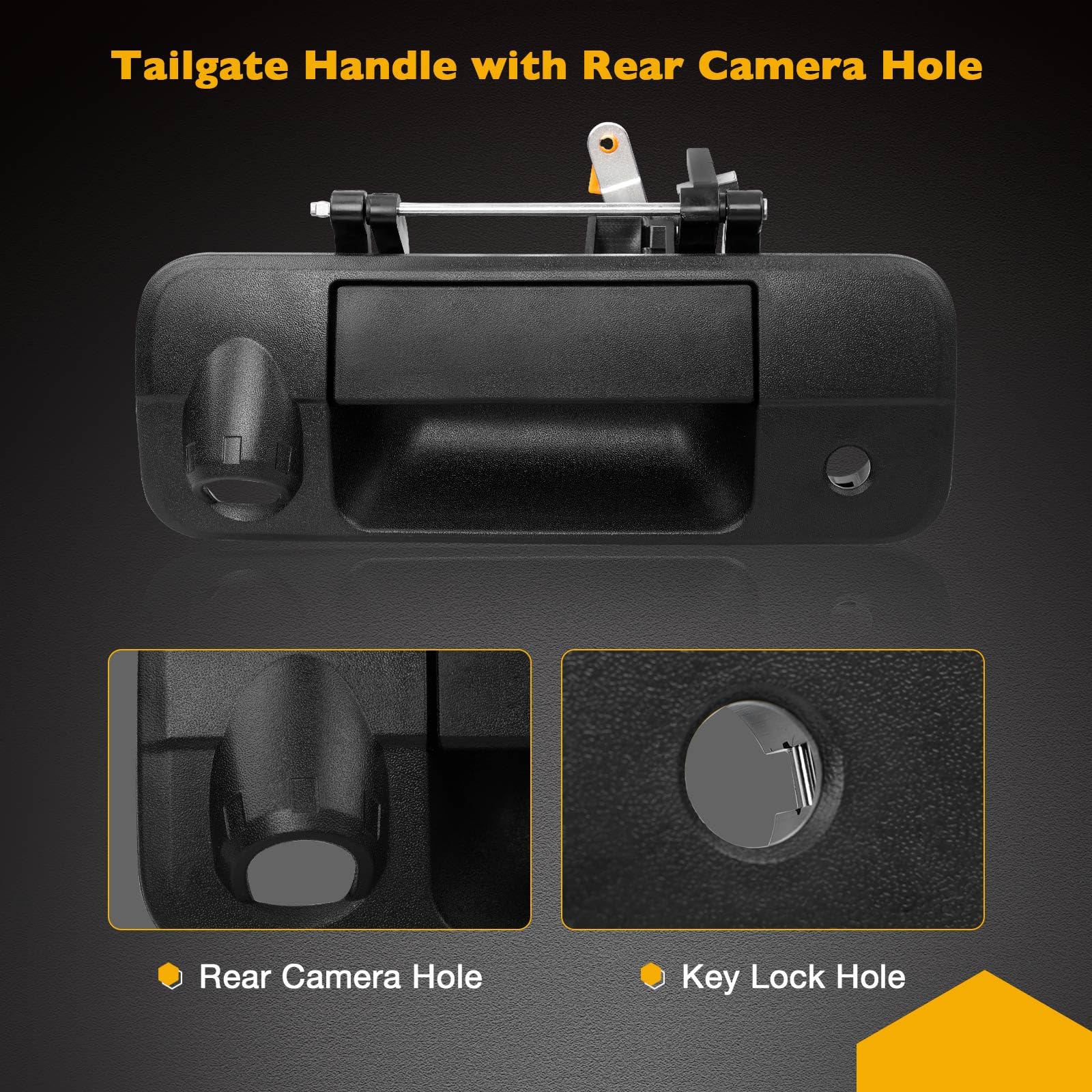 Gledewen tailgate handle close-up shows OEM-fit design and durable ABS