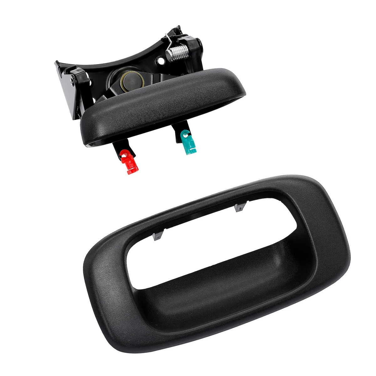Gledewen tailgate handle latch close-up showing OEM-grade fit for Silverado Sierra