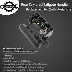 Gledewen tailgate handle OE-fitment demonstrates direct replacement compatibility.