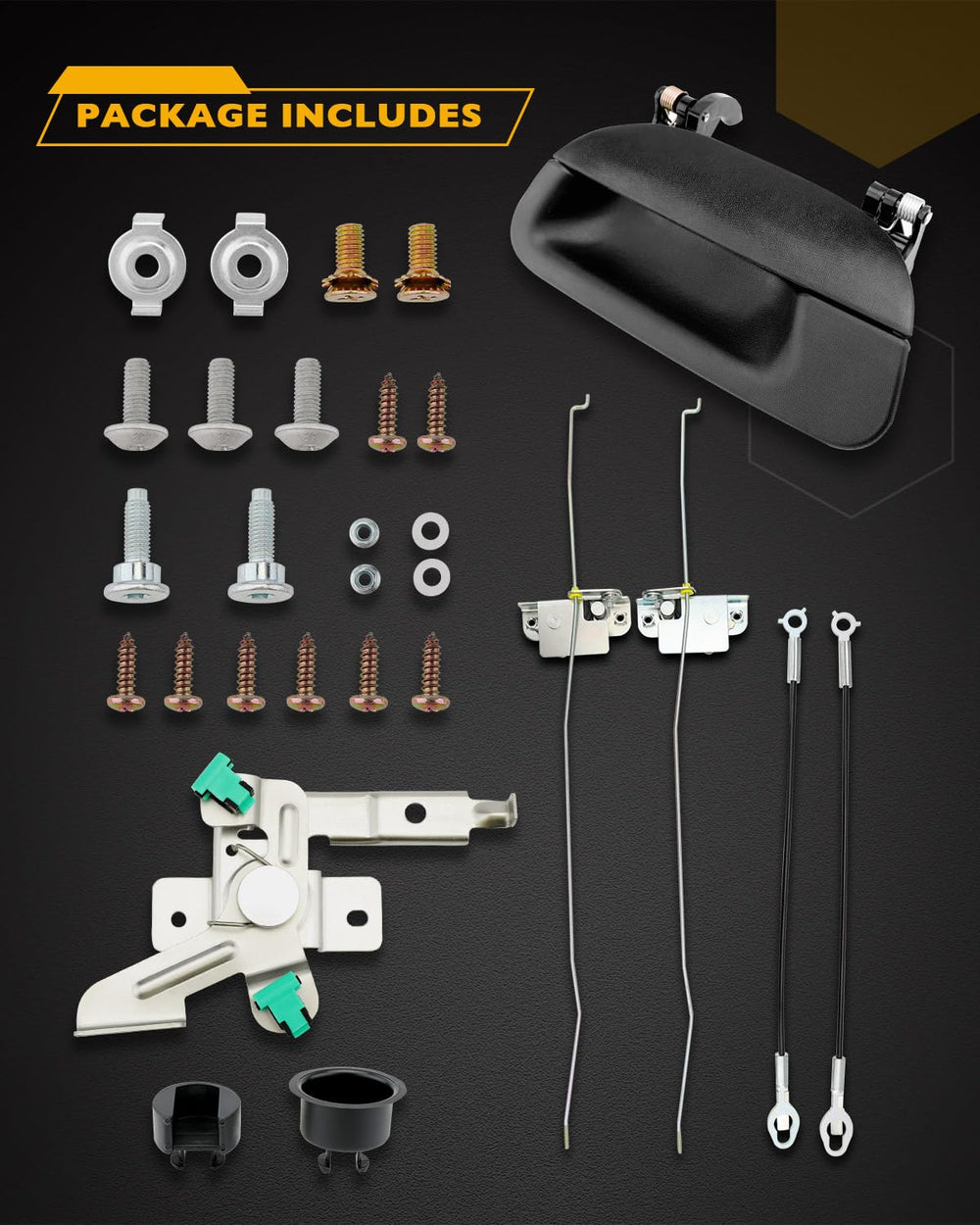 Gledewen rod links included to reinforce latch linkage and consistency.