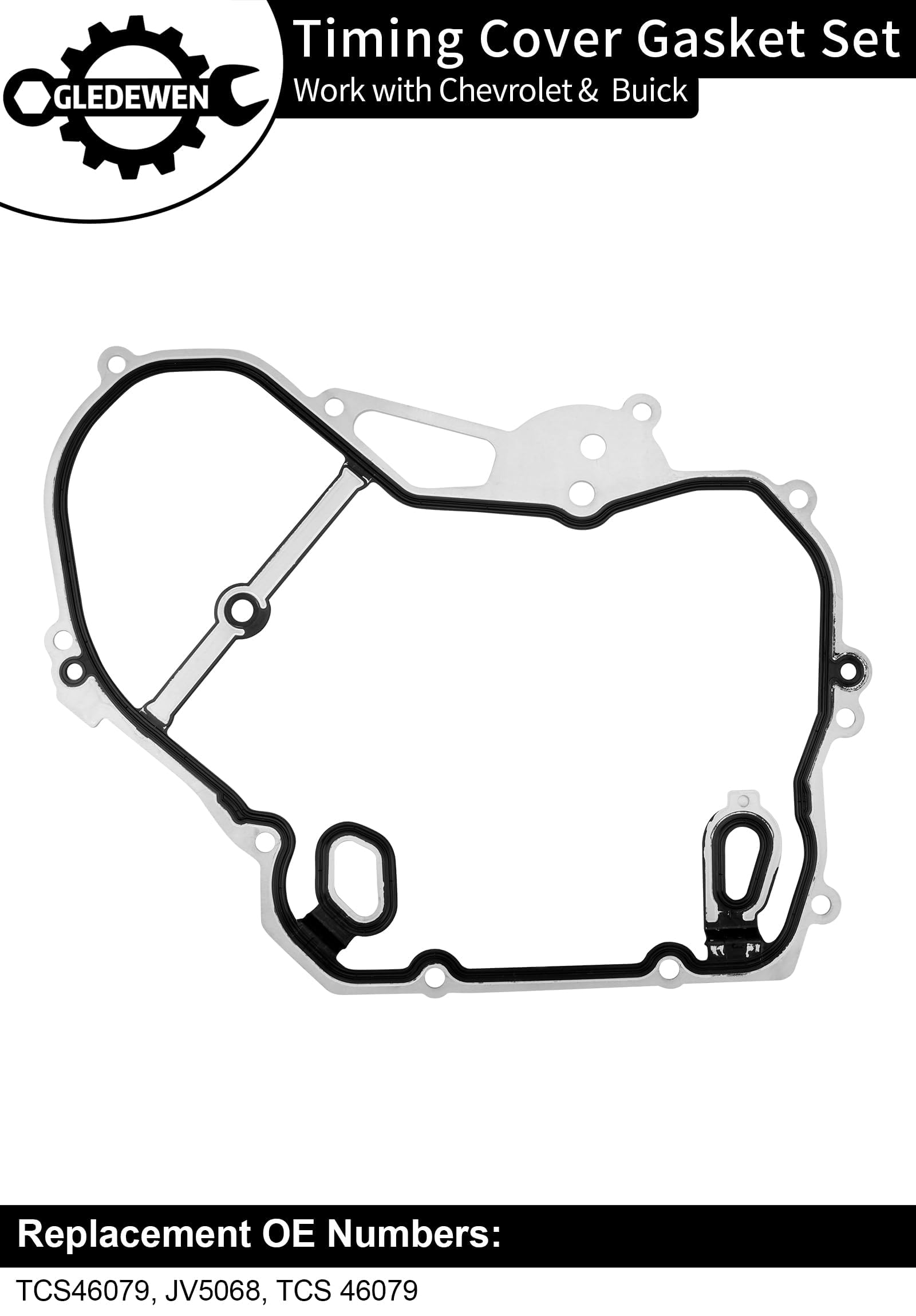 Gledewen silicone included provides a complete timing cover seal kit.