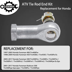 Gledewen ball joint closeup on Tie Rod End Kit, durable materials for long-lasting performance