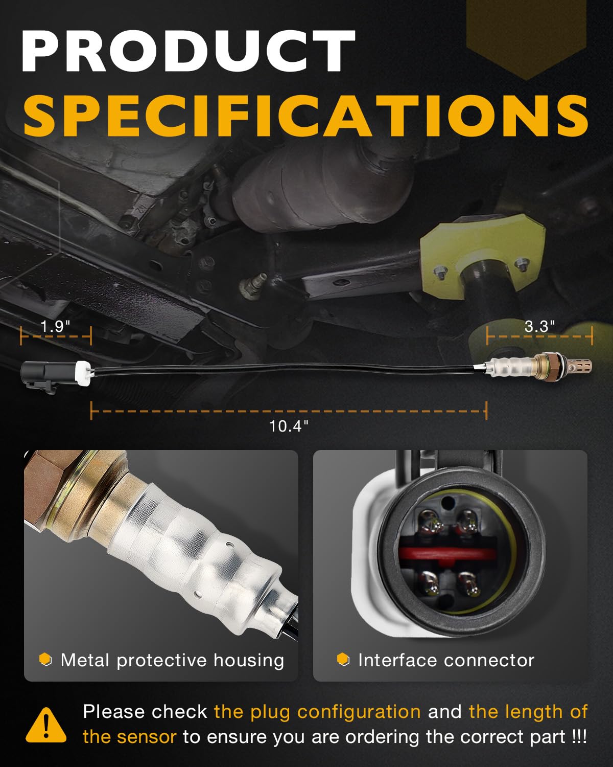 Gledewen upstream/downstream oxygen sensor 2pcs for Ford Escape supports efficient combustion.