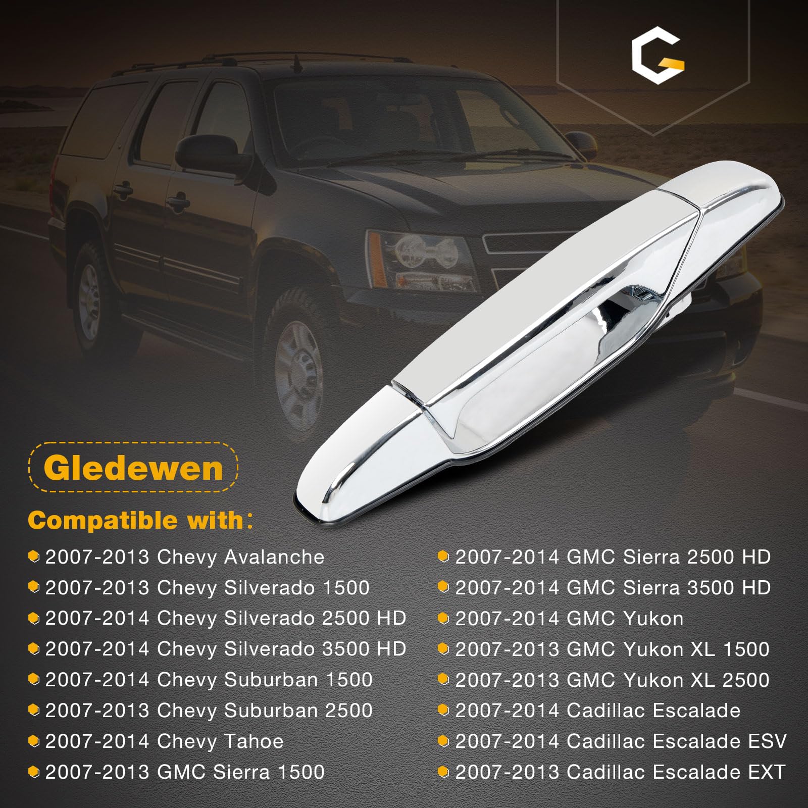 Gledewen weather-resistant chrome endures sun and rain for long-lasting use