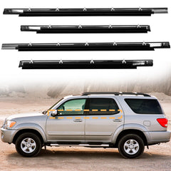 Gledewen weatherstrip applied to the driver door for Sequoia 2001-2007.