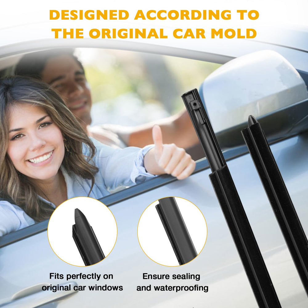 Gledewen weatherstrip window seal belt on passenger side reducing drafts