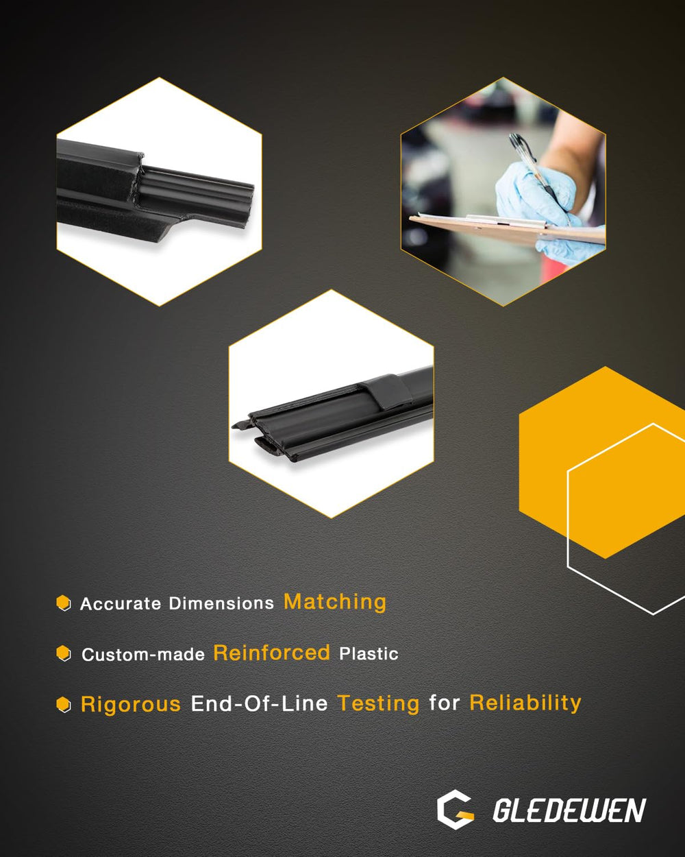 Gledewen window seal material close-up shows durable rubber for lasting weather sealing.