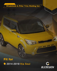 Gledewen windshield A-pillar trim front right for Kia Soul aligns with the body line.