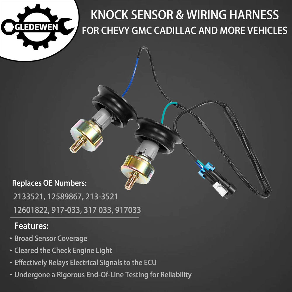 Gledewen wiring harness for knock sensor enhances conductivity and durability.