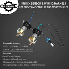 Gledewen wiring harness for knock sensor enhances conductivity and durability.