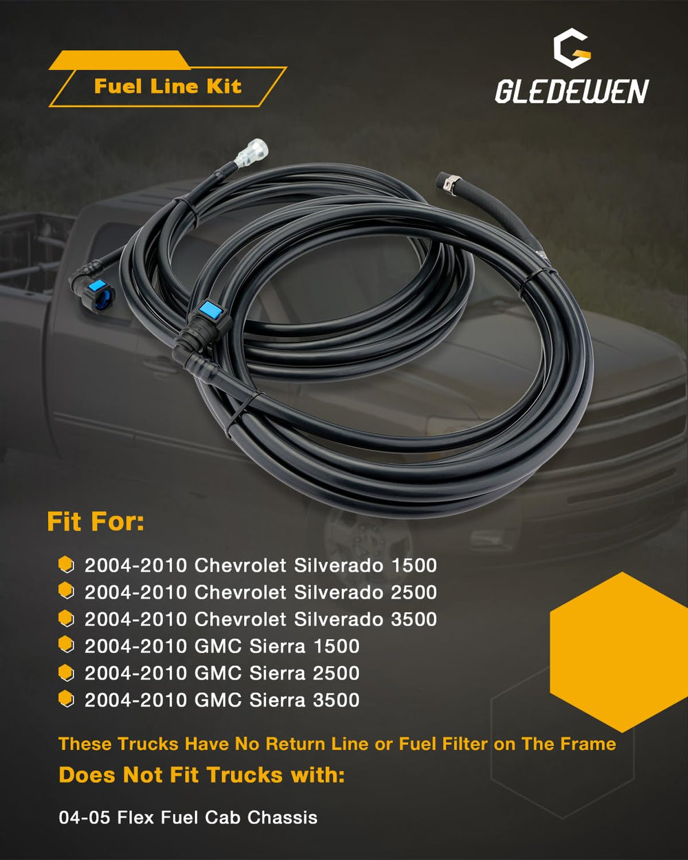 Gledewen fuel line pipe assembly with precise fit to prevent leaks.