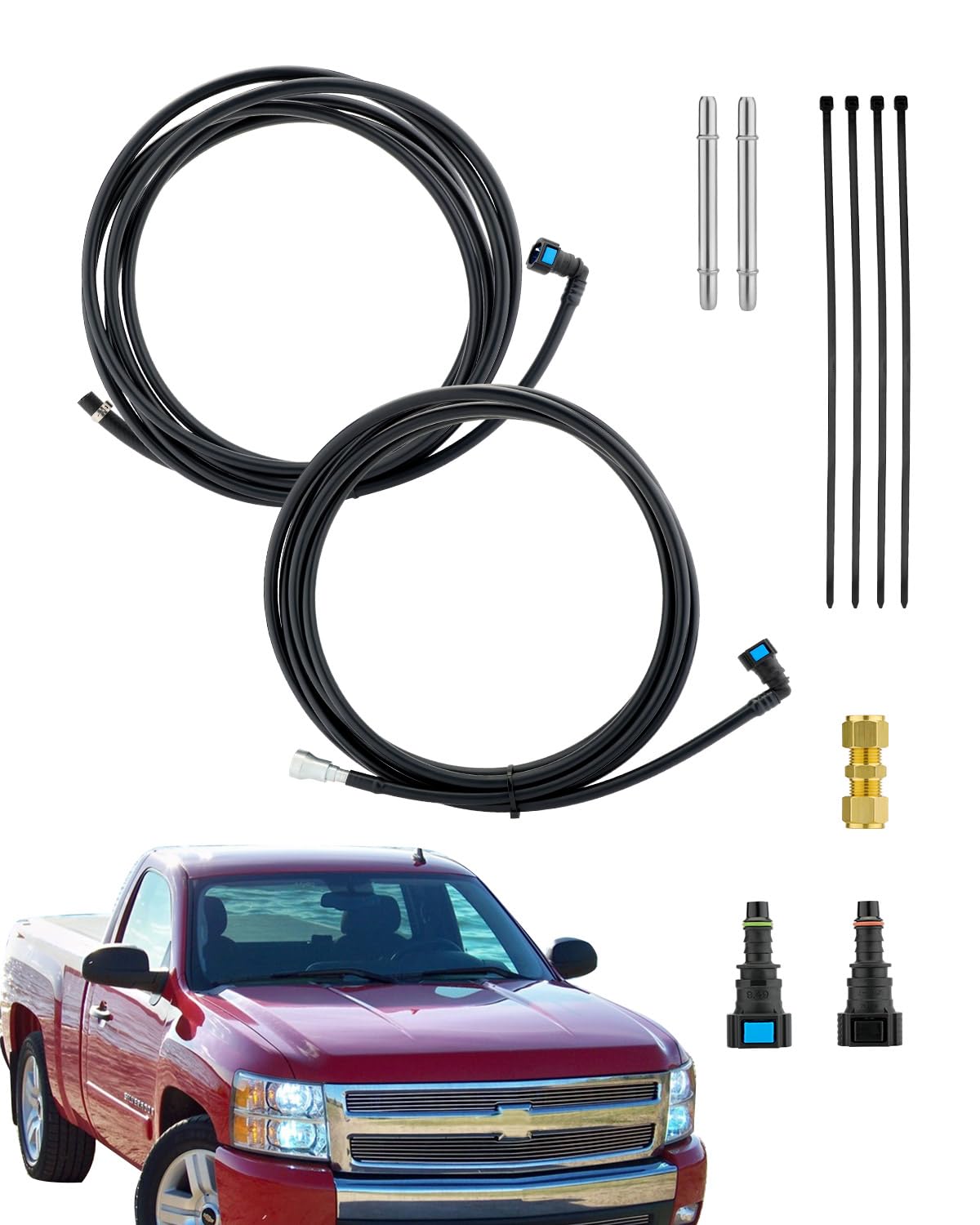 Gledewen fuel lines kit packaging for Silverado replacement.