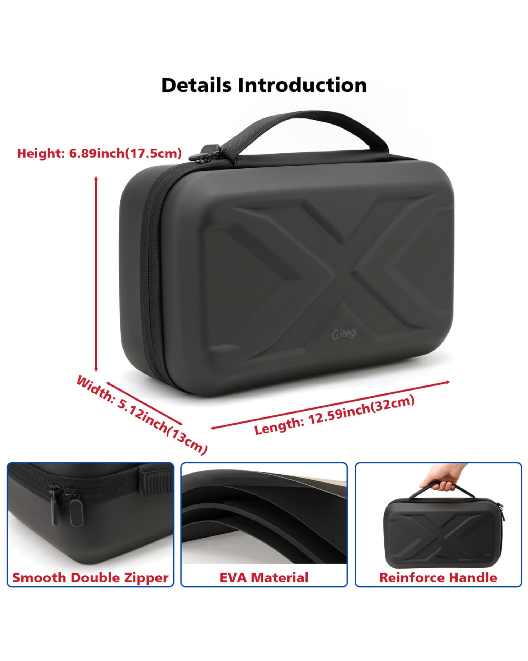 Rugged shell absorbs shocks to help protect your GB70/GBX75.