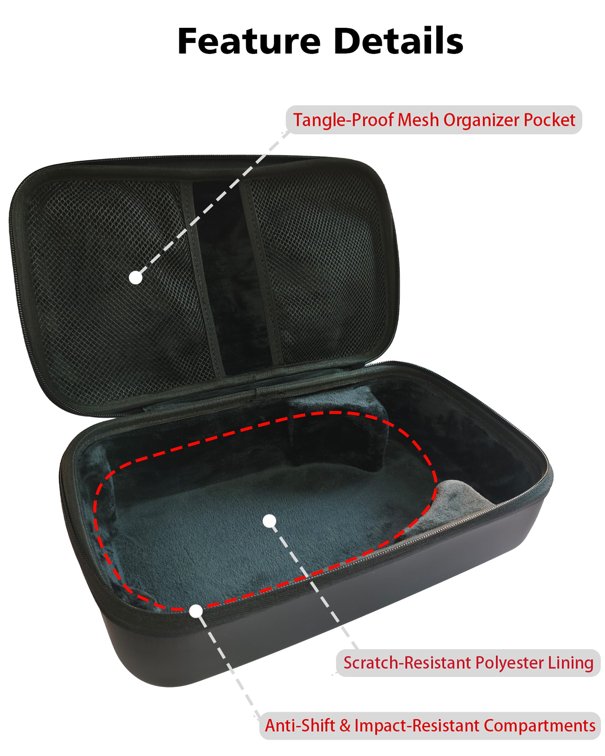 Durable interior with mesh pocket storage for tidy accessories.
