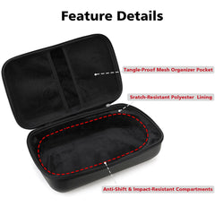 Gleegi case interior layout with mesh pocket for cables