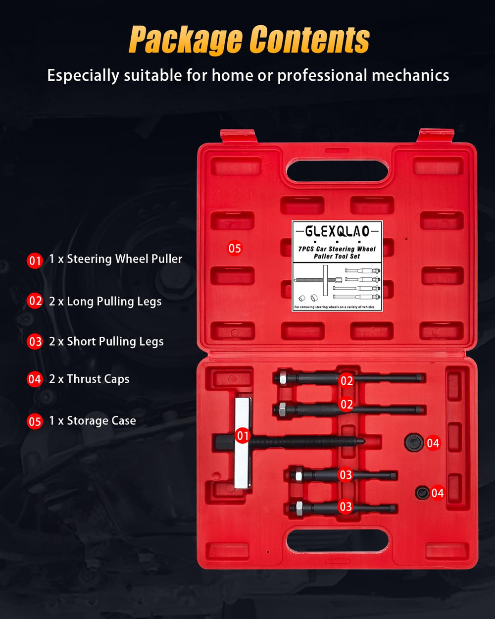 GLEXQLAO complete kit with case for professional-grade reliability