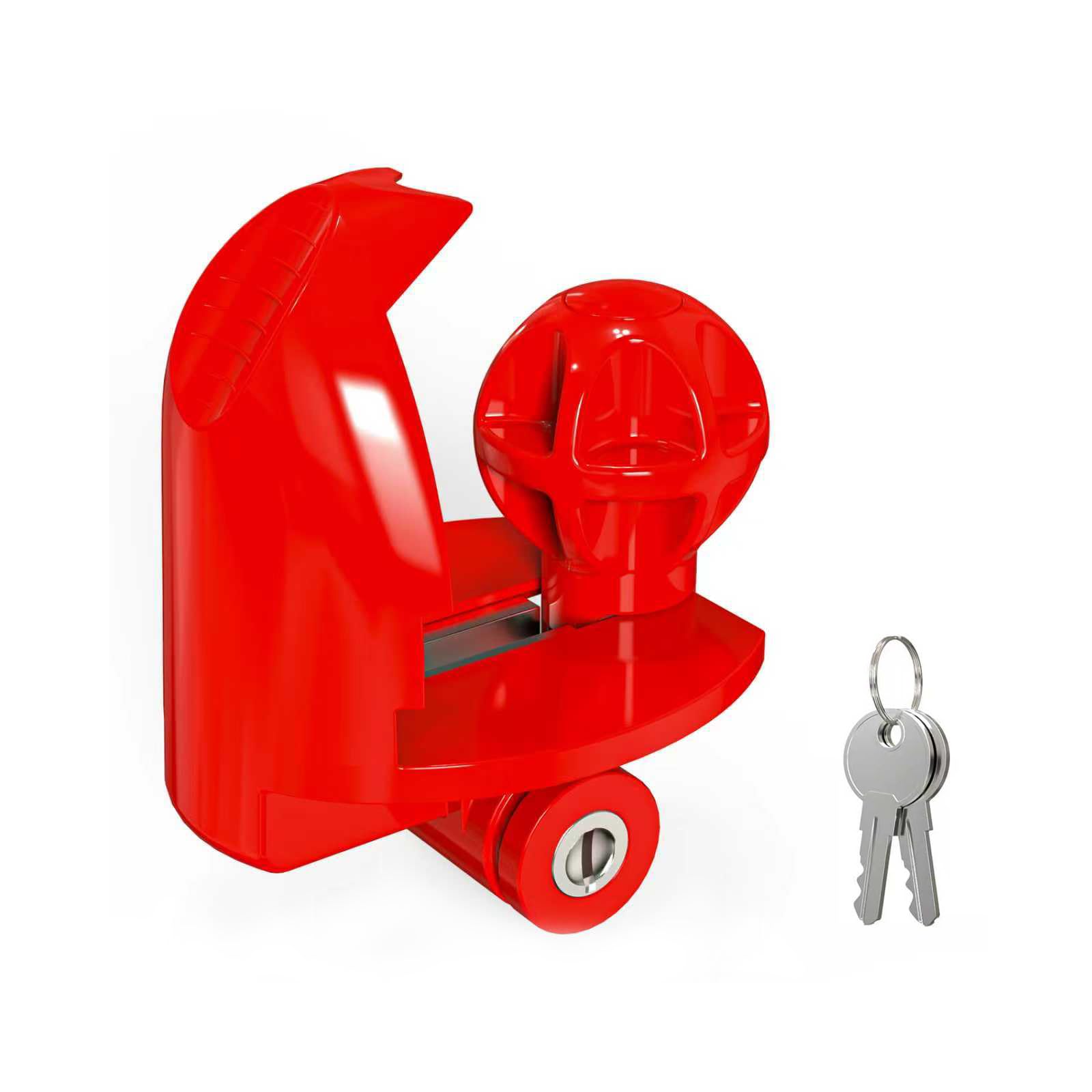 Glieskir adjustable hitch lock securing a coupler with universal fit for theft deterrence