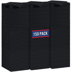 GLIMGLINT black microfiber cloths for 150-pack, quick surface drying and polishing