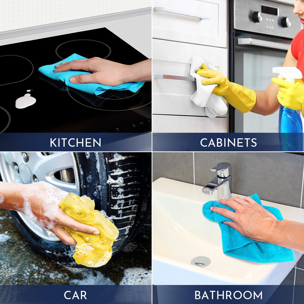 GLIMGLINT microfiber rags are machine washable for repeated use.