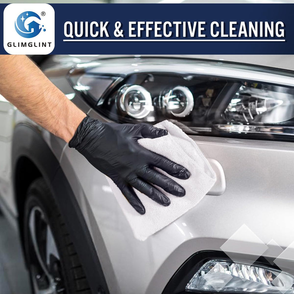 GLIMGLINT stainless steel shine microfiber cloth leaves polished appliances without streaks.