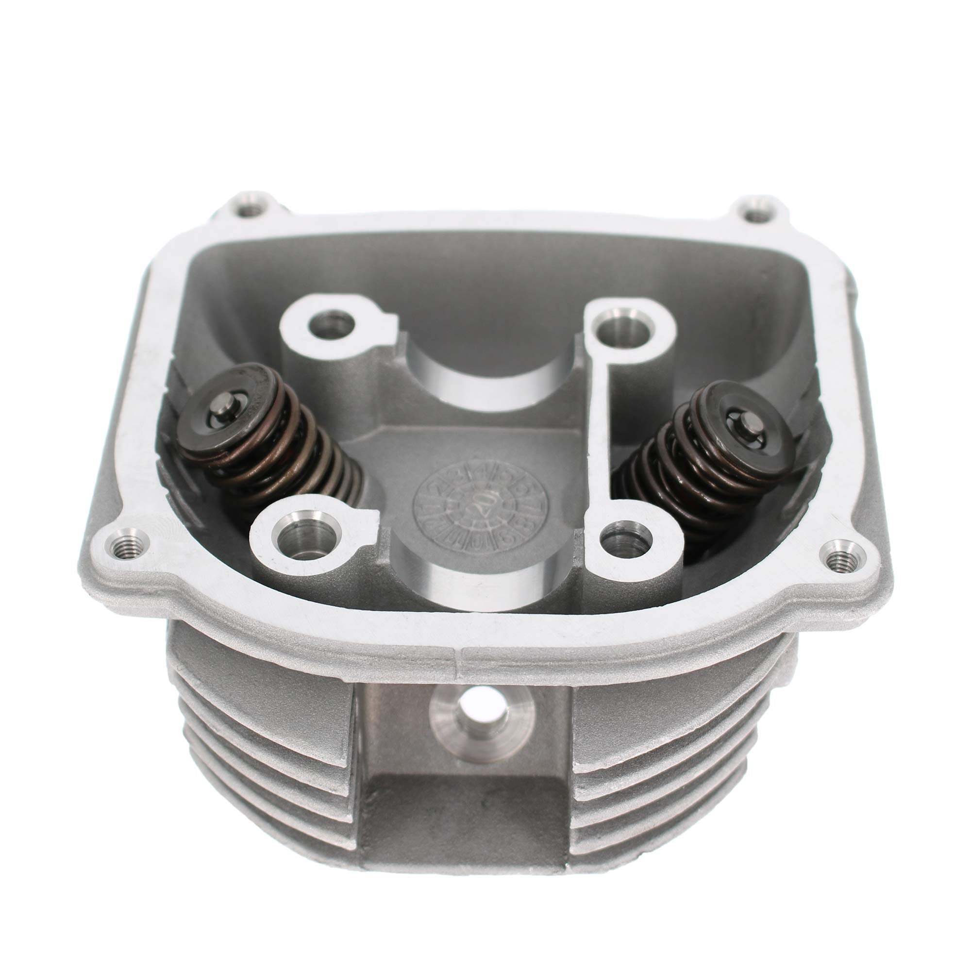 Glixal ATGT-018 installation-ready cylinder head showing 76mm bolt pattern