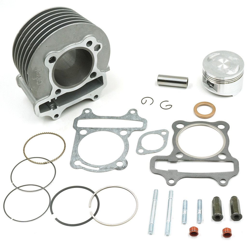 Glixal piston kit with piston and pin for durable 4-stroke performance upgrade.