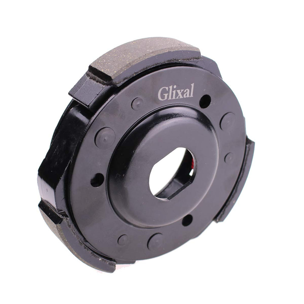 Glixal clutch shoe packaging shows a versatile replacement kit for multiple vehicles.