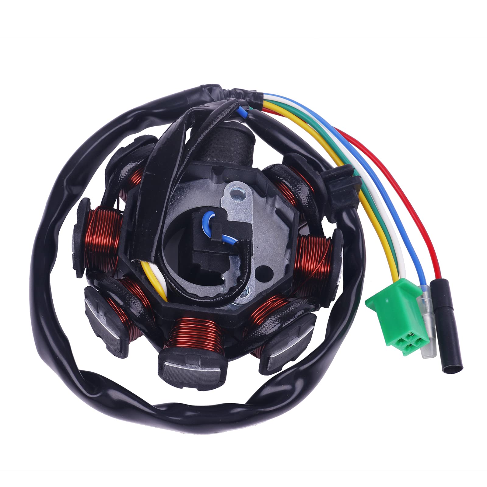 Glixal GY6 8-pole magneto stator full-wave AC for charging