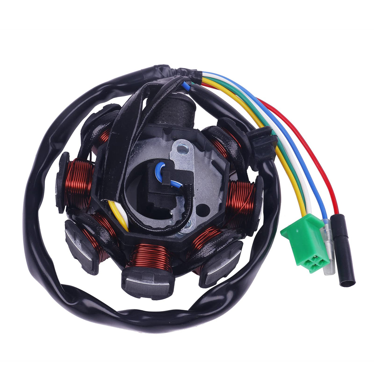 Glixal GY6 8-pole magneto stator full-wave AC for charging