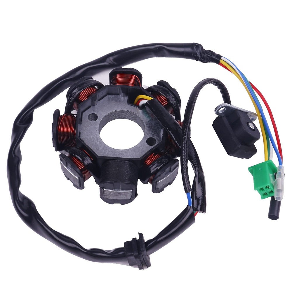 Glixal GY6 stator pick-up trigger wiring close-up