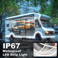 Gliztech waterproof silicone LED strip stands up to rain and sun